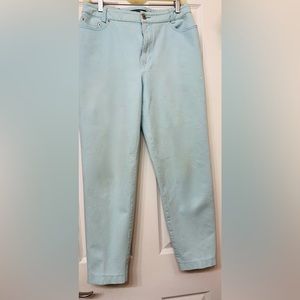 Bella Color Pants Powder Blue Denim Jean Style Pants Size 10P